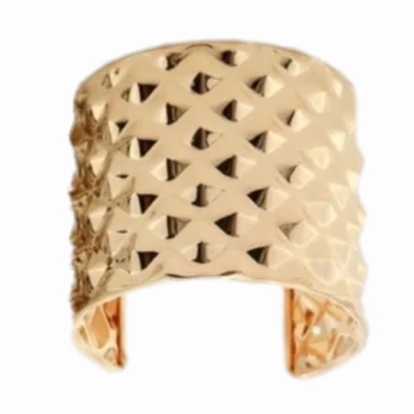 Bracelet Bangle Cuff Statement Gold or Silver Tone - Picture 4 of 5